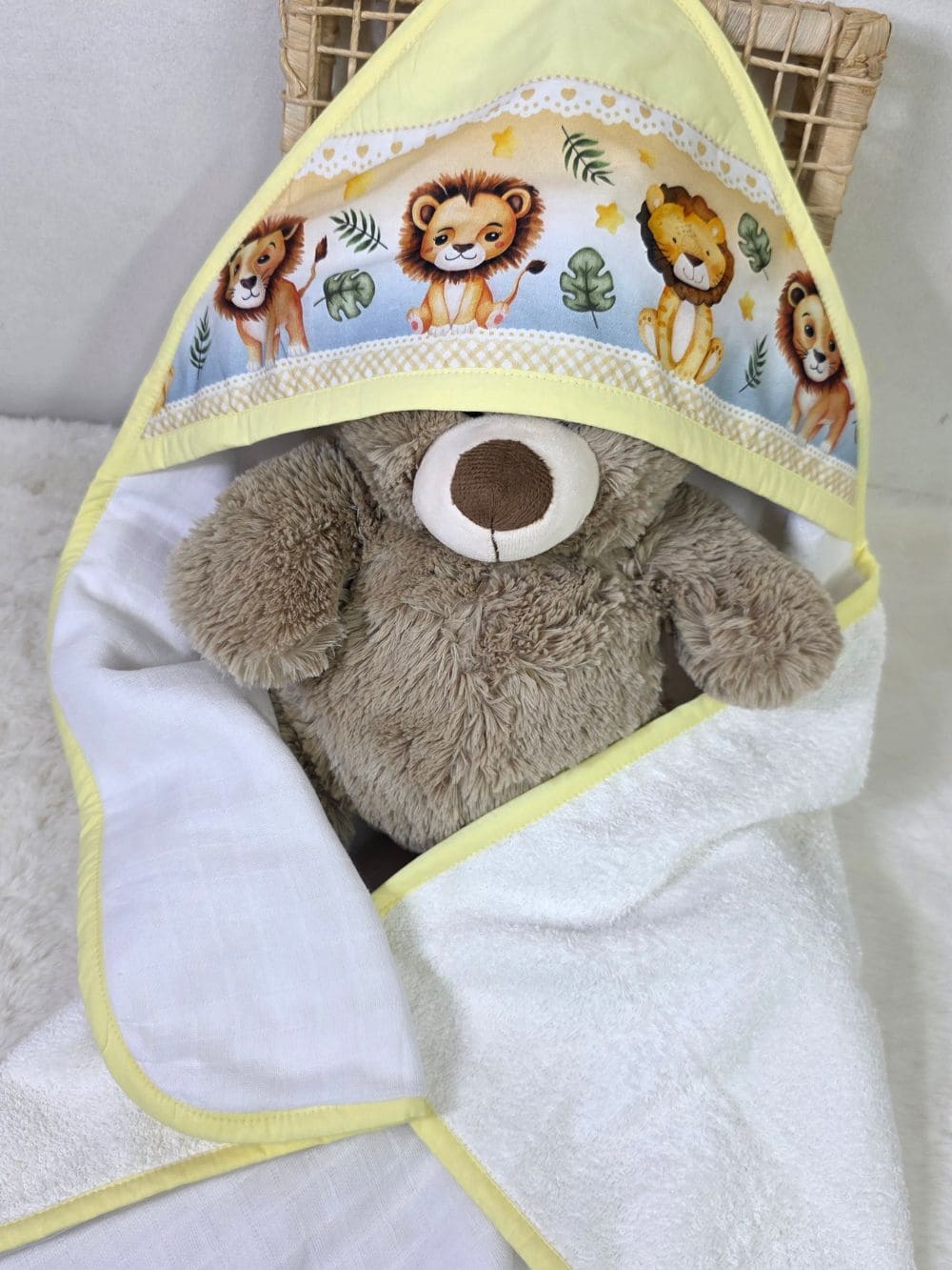 Tolha com capuz Leão