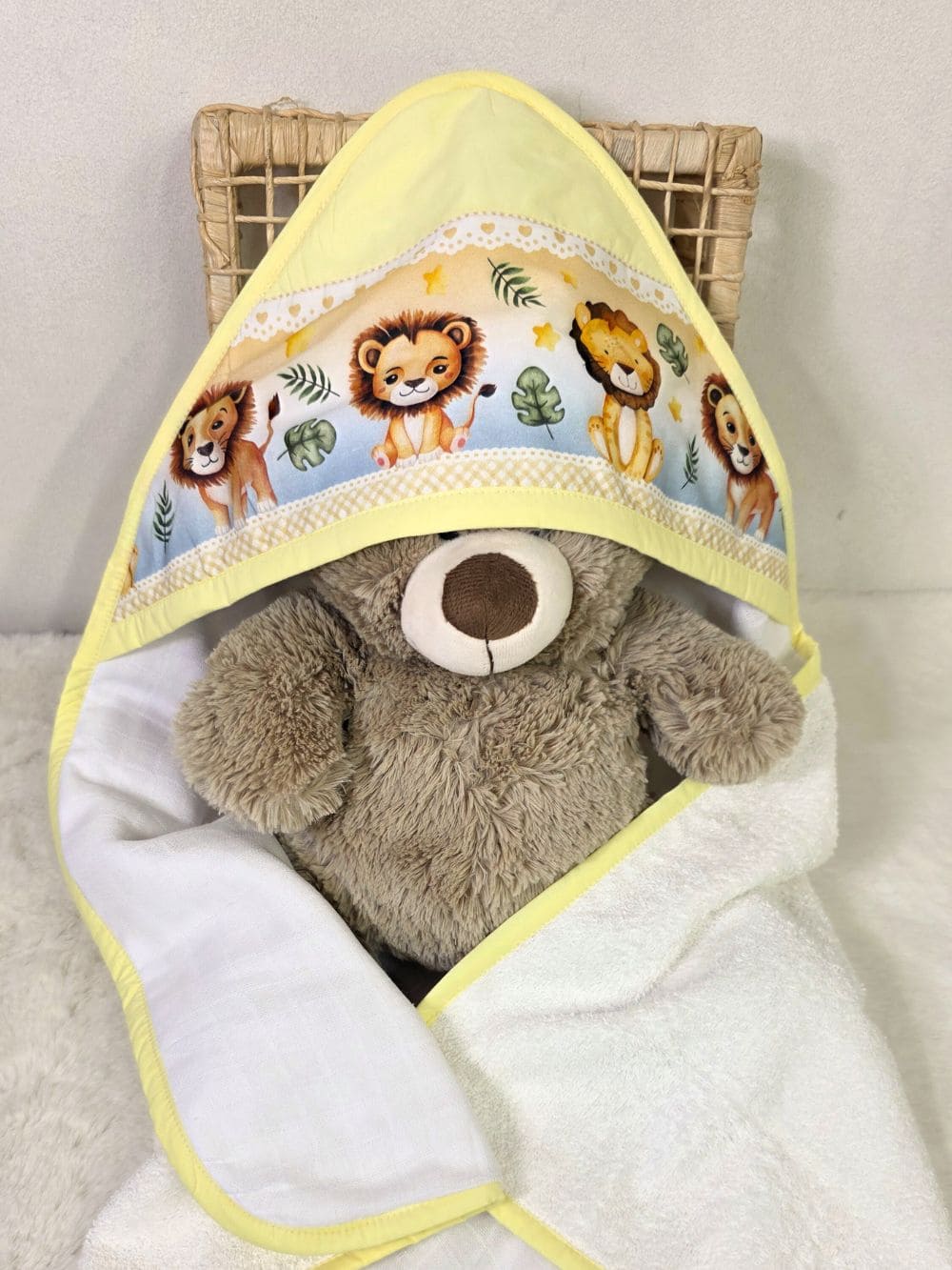 Tolha com capuz Leão