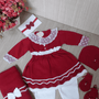 Saída de Maternidade Feminina vemelha - kit completo