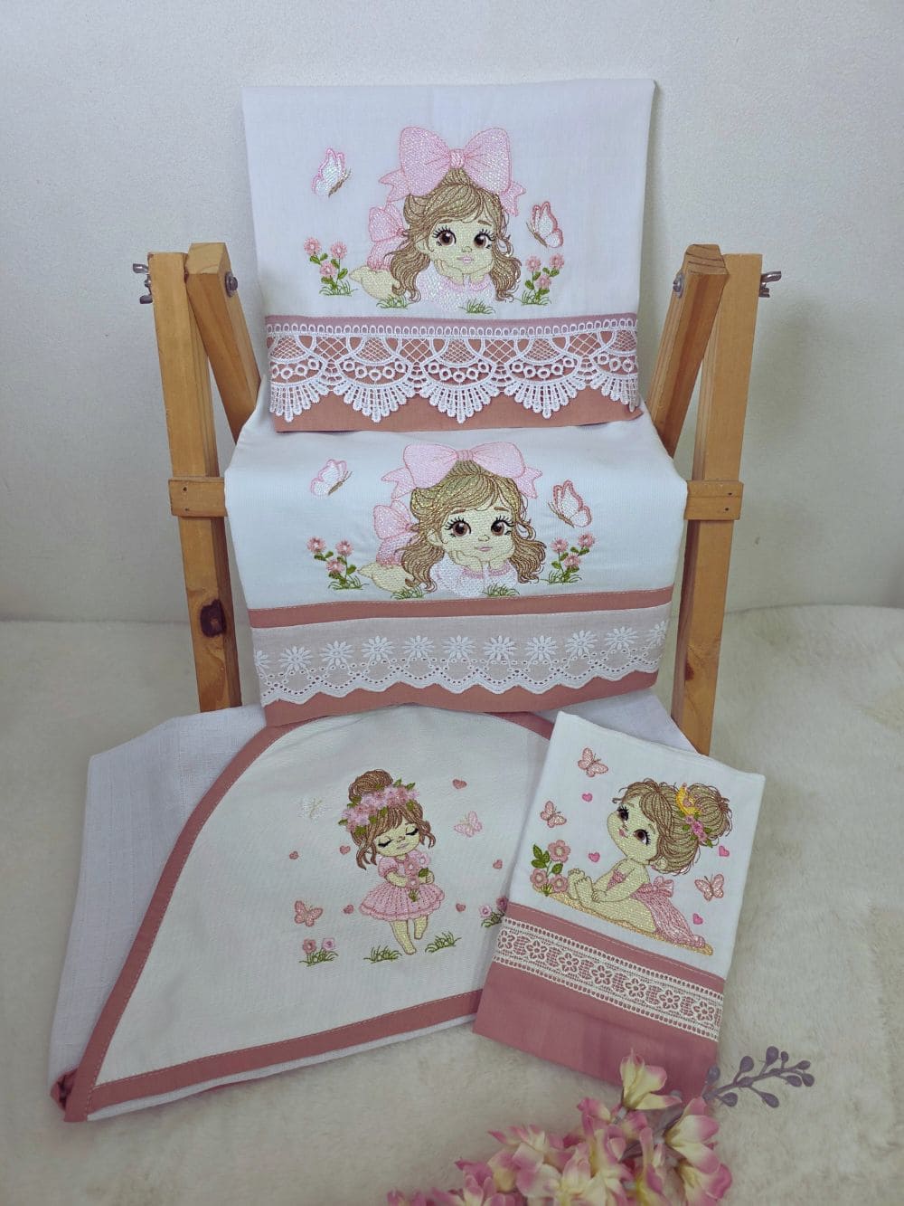 Kit Fraldas Menina no Jardim