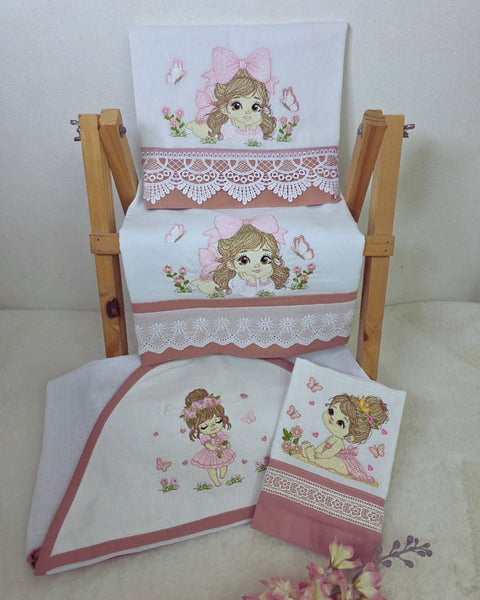 Kit Fraldas Menina no Jardim