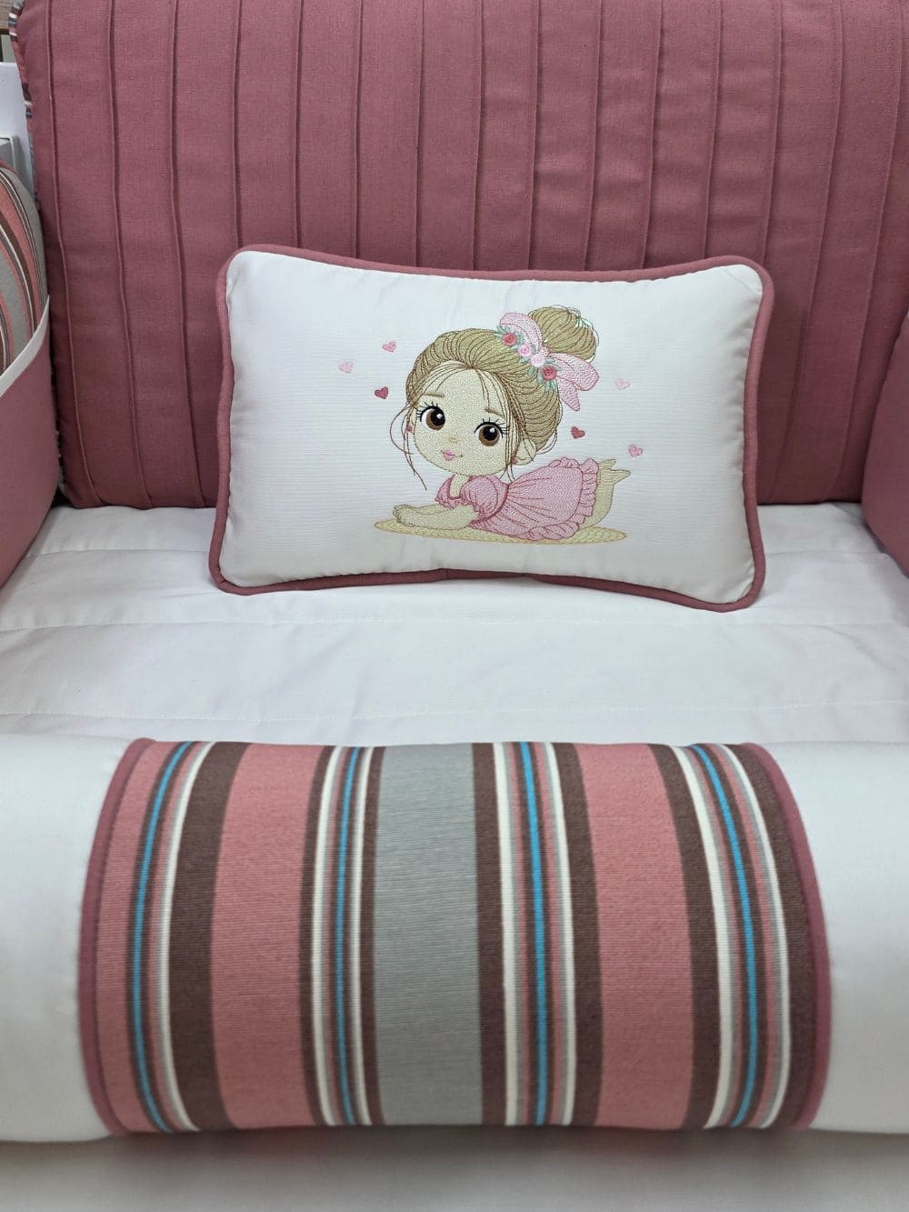 Kit Berço Menina corações